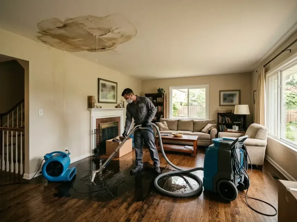 attic-pipe-burst-ceiling-drip-008 — frequently asked questions, Water Damage Restoration & Carpet Care in Heritage Village,…
